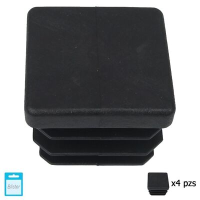 Black Inner Square Bead 35x35 mm.  Blister 4 pieces.