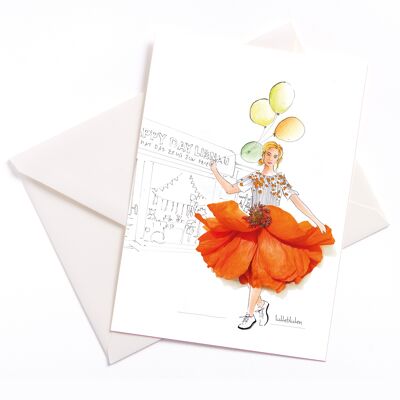 Happy Day - card with color core and envelope | 030