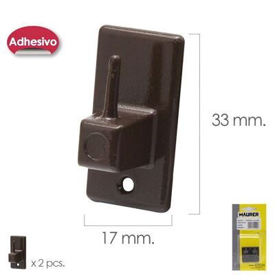 Brown Hook Sheer / Adhesive Curtain (Blister 2 Pieces)
