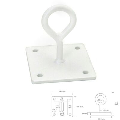 Wolfpack Hook With Multipurpose Plate Closed White
