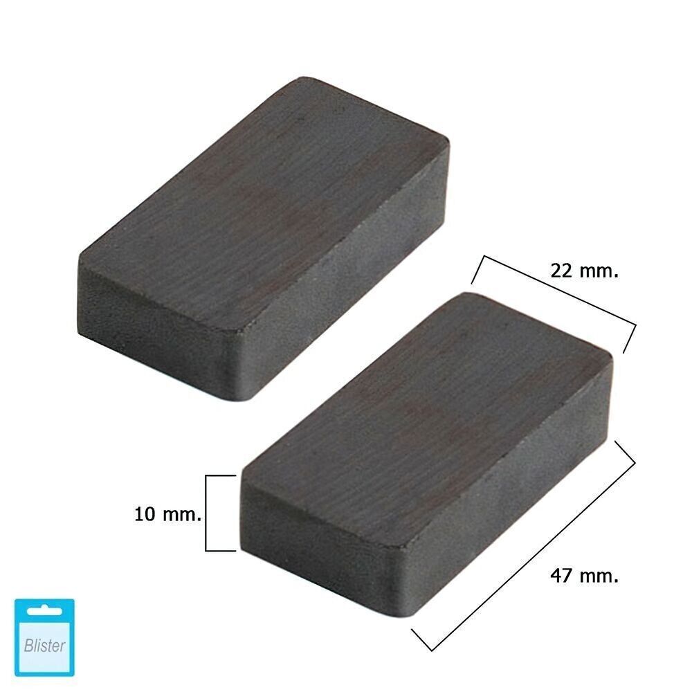 Aimant rectangulaire en ferrite Wolfpack 47x22x10 mm. (Blister 2 Pièces)