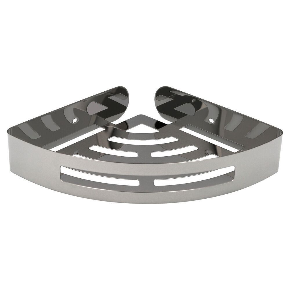 Self-adhesive Bathroom Corner Basket, Stainless Steel Color With Mirror Effect, Resistant Self-adhesive or With Screws