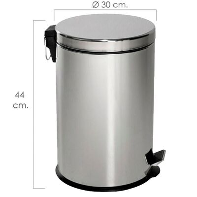Maurer Stainless Kitchen / Bathroom Trash Can 20 Liter 30x44 cm.