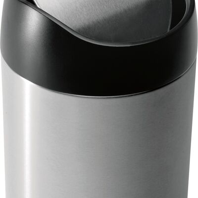 Tisch-Abfallbehälter 1,5L - Edelstahl / schwarz