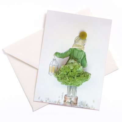 I go with my lantern - card with color core and envelope | 208