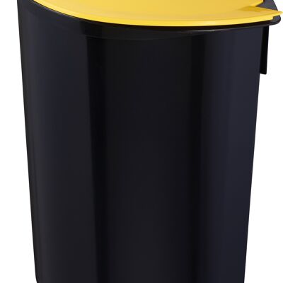 Abfalleinsatz 7L - schwarz / gelb