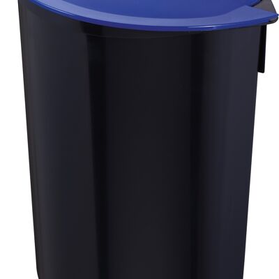 Abfalleinsatz 7L - schwarz / blau