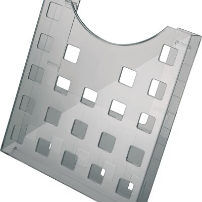 Prospekthalter "the grid" DIN A4 - grau transparent