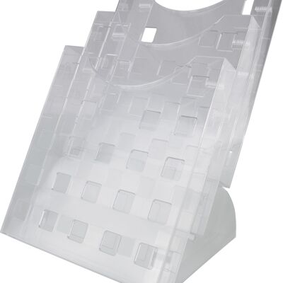 Tischaufsteller "the step grid" 3 x DIN A4 - glasklar