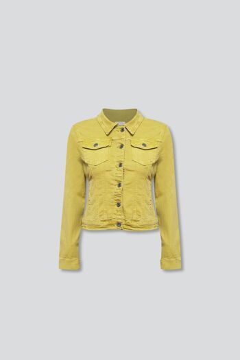 Veste camionneur slim en jean - Citron vert acide 6