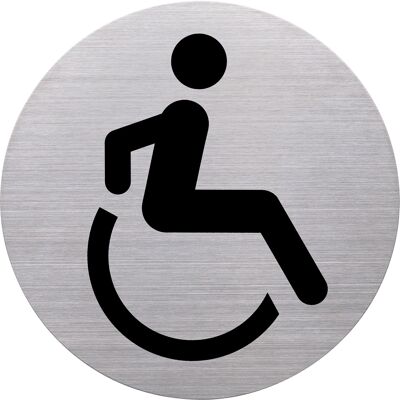 Piktogramm-Rollstuhl "the badge" Edelstahl