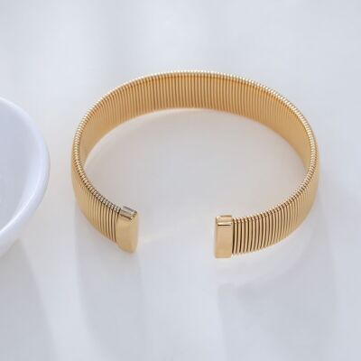 Brazalete de oro tejido ajustable