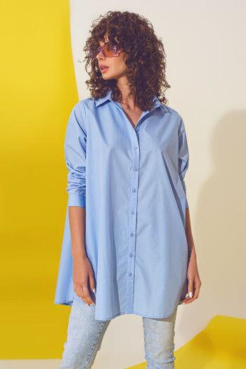 Chemise oversize bleu clair 4