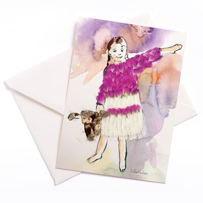 My Teddy - card with color core and envelope | 006