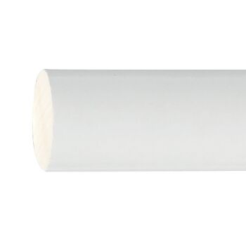 Barre de bois lisse 1,8 mètres x 20 mm. blanc