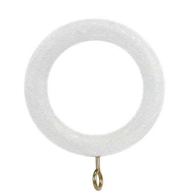Anello In Legno Liscio Con Fibbia 29x45 mm. Bianco