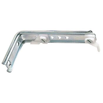 Double support pour rail en aluminium blanc renforcé