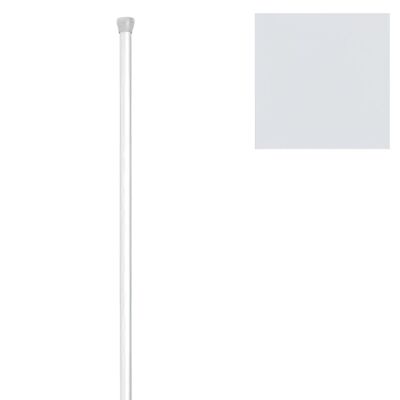Barre de salle de bain droite extensible 18 mm. (0,74-1,26) Blanc