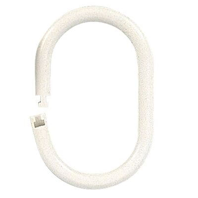 Anello da bagno ovale 18 mm. (Sacchetto da 100 unità) Bianco