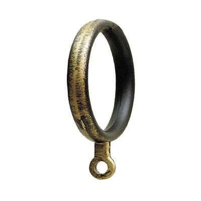 Geschmiedeter Ring "20 mm. Zamack Schwarz / Gold Beutel 10 Einheiten