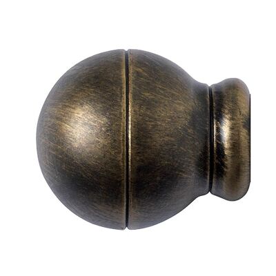 Striped Sphere Forging Terminal "20 mm. Black / Gold Set 2 Pieces