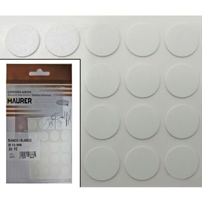 White Adhesive Screw Covers (Blister 20 units)