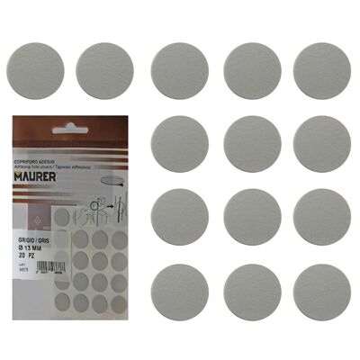 Gray Adhesive Screw Covers (Blister 20 units)