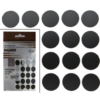 Black Adhesive Screw Covers (Blister 20 units)