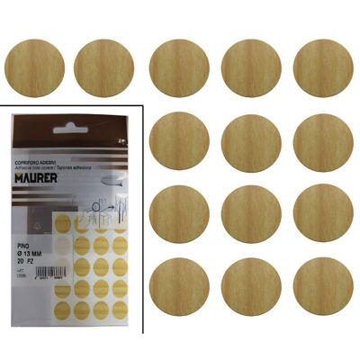 Pine Adhesive Screw Covers (Blister 20 units)