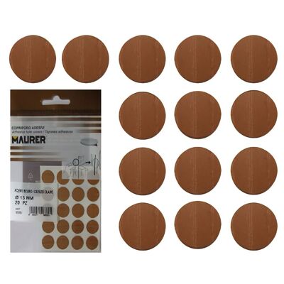 Light Cherry Adhesive Screw Covers (Blister 20 units)