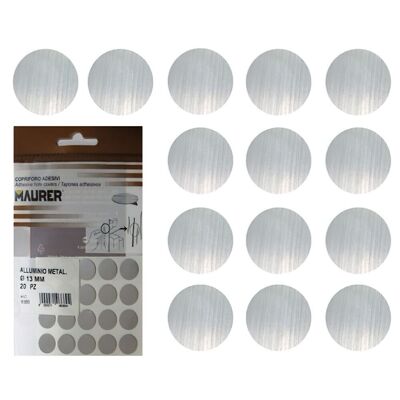 Metallic Gray Adhesive Screw Covers. (Blister 20 units)