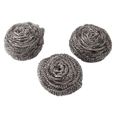Stainless Steel Metal Scouring Pad (Pack of 3 Units)