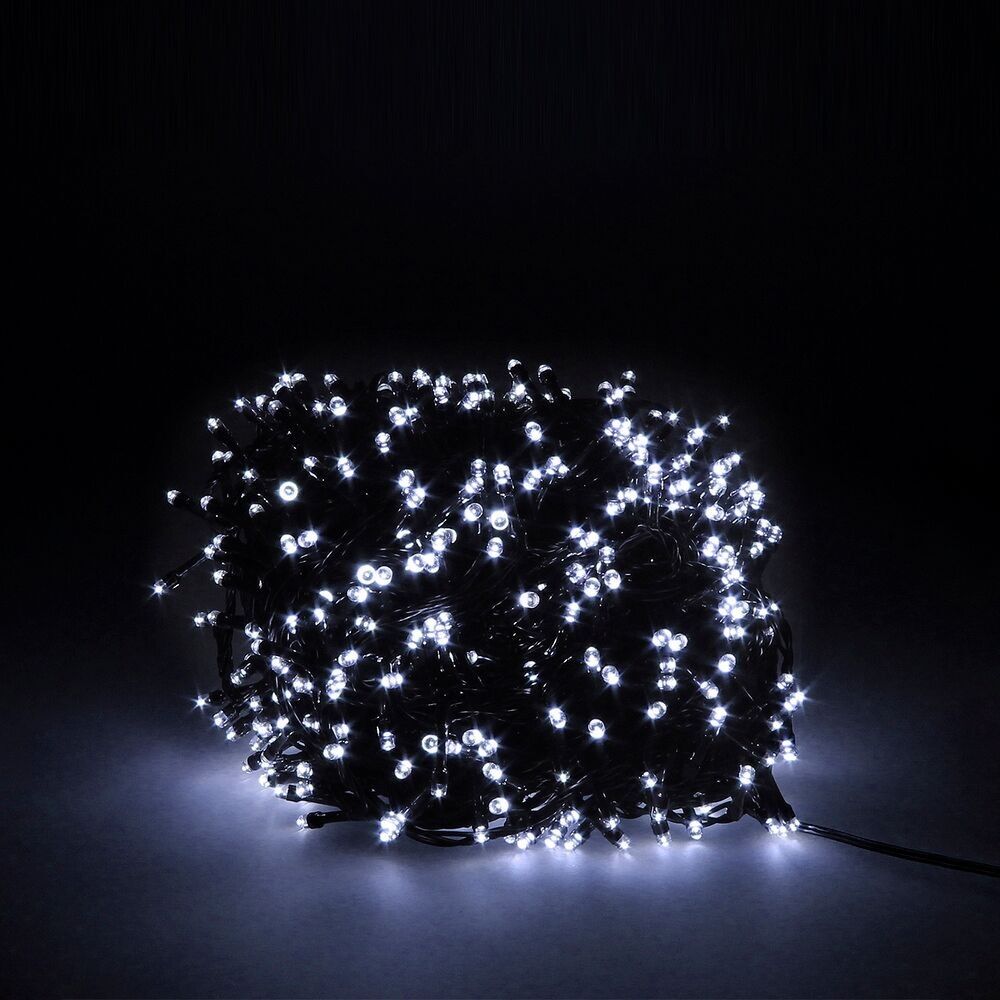 Guirlande de Lumières de Noël 500 Leds Couleur Blanc Froid. Lumière de Noël intérieure et extérieure Ip44