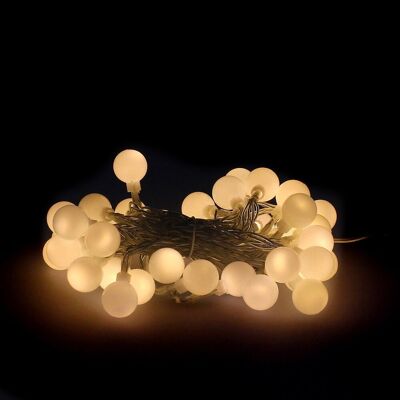 Christmas Lights Garland Sphere 40 Warm White Leds. Indoor and Outdoor Christmas Light Ip44