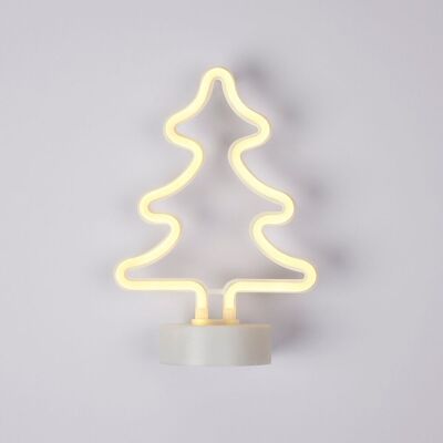 Neon-LED-Weihnachtsbaum 26 cm. Warmweiß