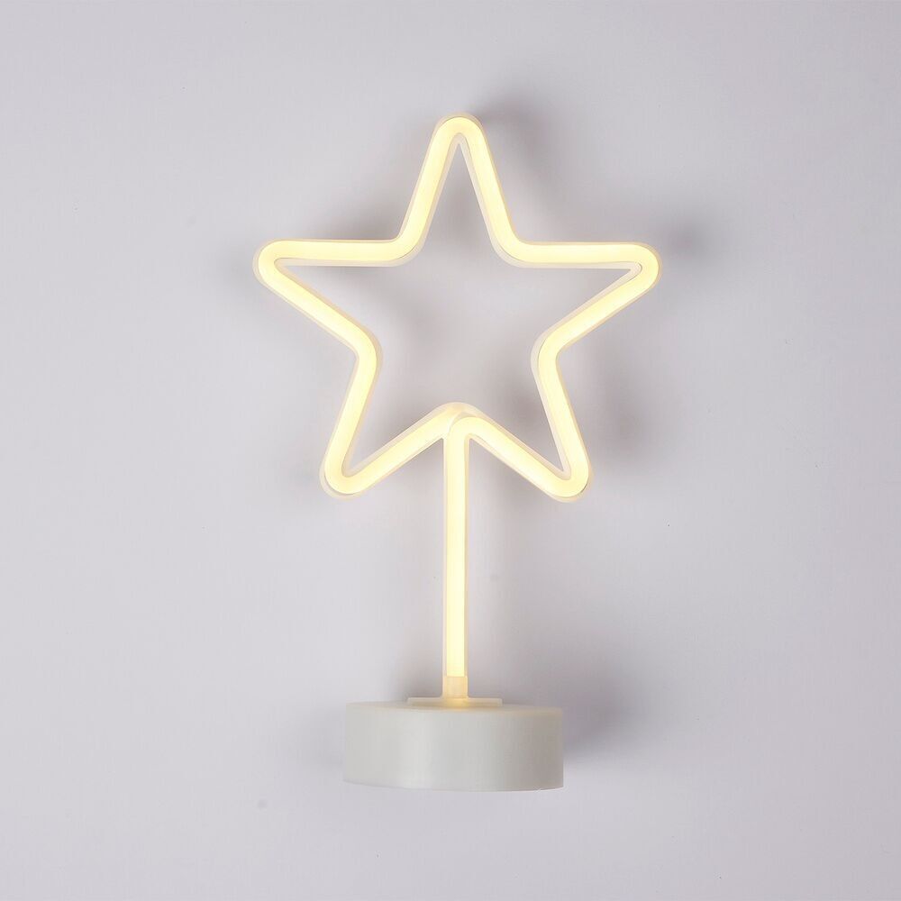 Stella di Natale Neon Led 30cm. Bianco caldo