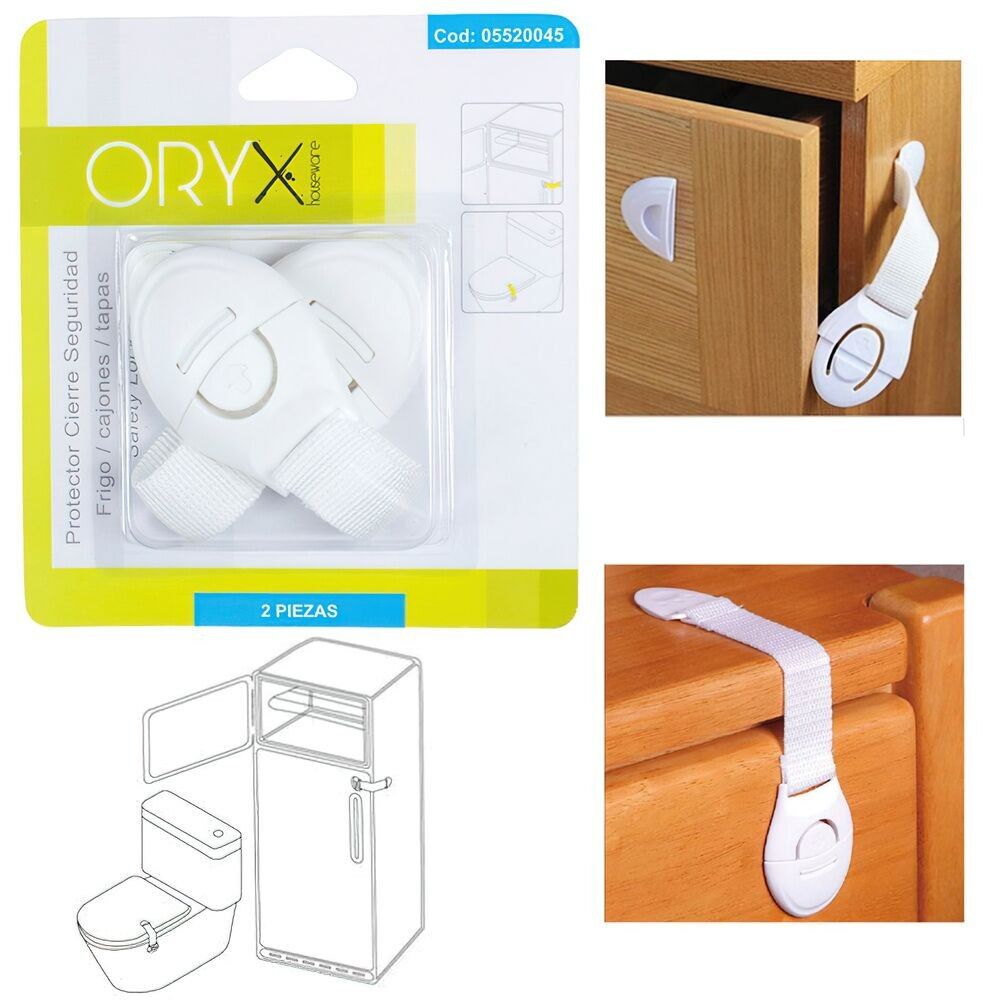 Protezione per chiusura di sicurezza per frigorifero/cassetto (Bister 2 pezzi)