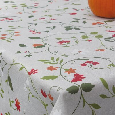 Fleckenabweisende Tischdecke aus floralem Textil, Rolle 1, 4 x 25 Meter.