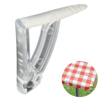 Transparent Tablecloth Holder With Extra Strong Spring 4 Pieces