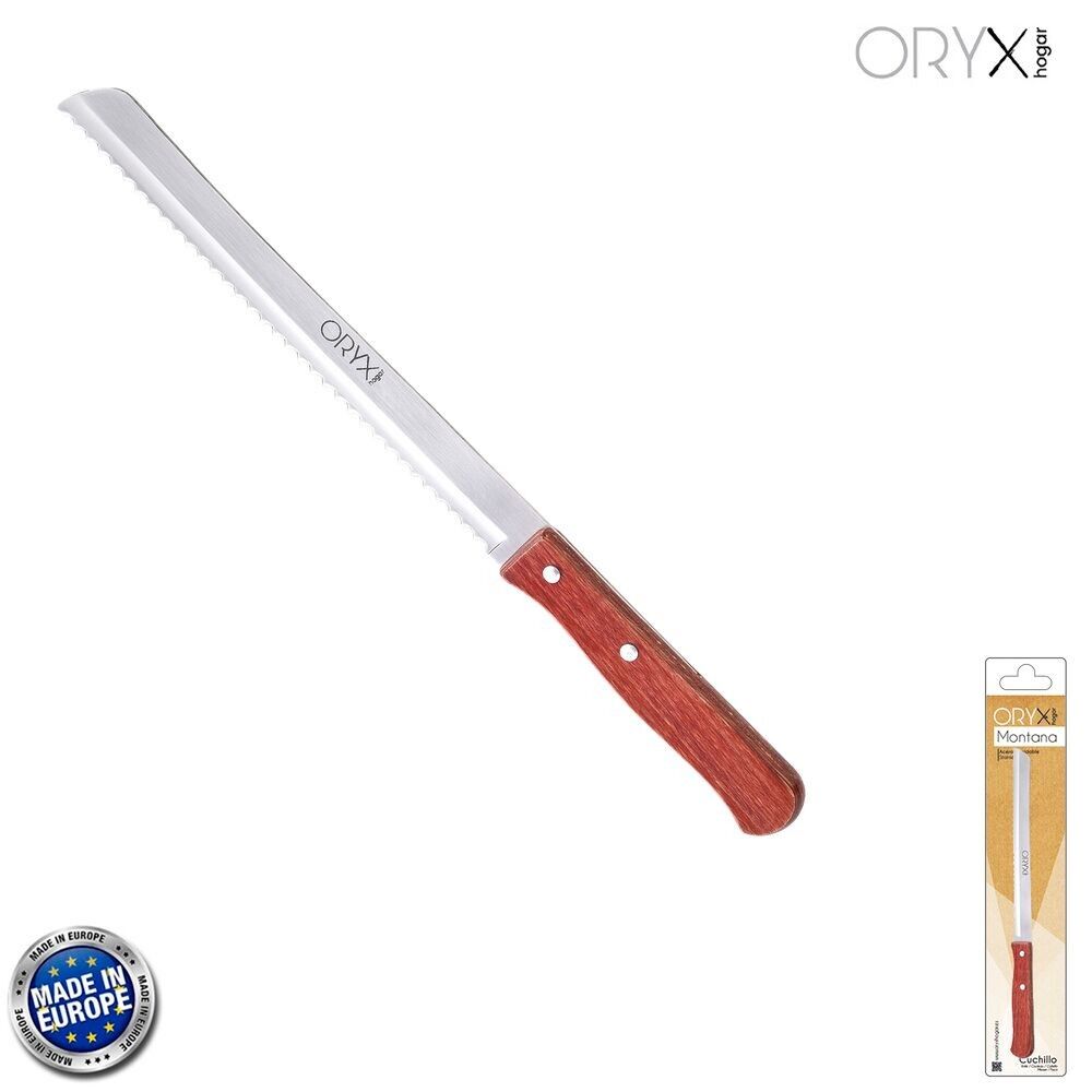Montana Bread Knife Stainless Steel Blade 18 cm. Wooden Handle
