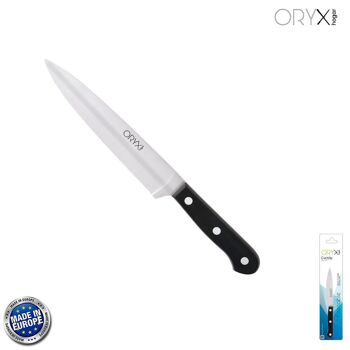 Couteau de cuisine Grenoble Lame en acier inoxydable 17 cm. Noir