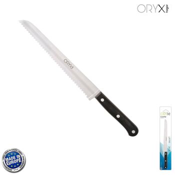 Couteau à Pain Grenoble Lame Inox 20 cm. Noir