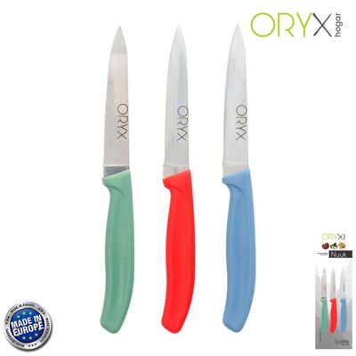 Nuuk Peeling Knife Stainless Steel Blade 9 cm. Assorted Colors (Blister 3 Pieces)