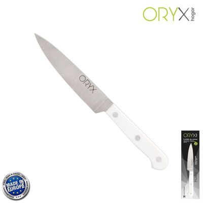 Husky Kitchen Knife 13 cm. Stainless Steel Blade, Meat Knife, Fish Knife, Chef Knife, White Ergonomic Handle