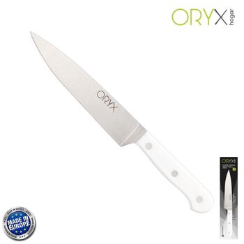 Couteau à légumes Husky 15 cm. Lame inox, couteau à légumes, couteau à découper les légumes manche ergonomique blanc