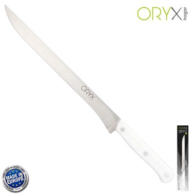 Husky Ham Knife 25 cm. Stainless Steel Blade, Ham Knife, Ham Slicing Knife White Ergonomic Handle