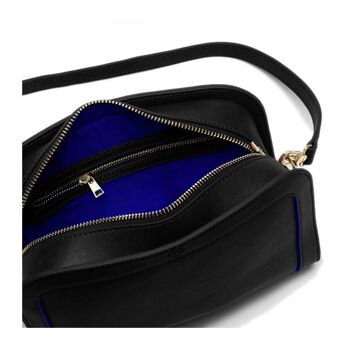 Le sac à bandoulière Wilton en noir et bleu cobalt 3