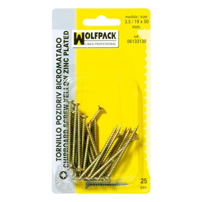 Pozidriv Bichromate Lag Screw 5, 0/21x 60 mm. (8 Pieces)