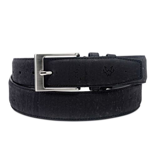 Cork Belt in Black - S/M (29.75″ to 35.5″)