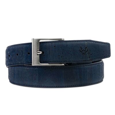 Ceinture en liège en bleu - S/M (29,75″ à 35,5″)